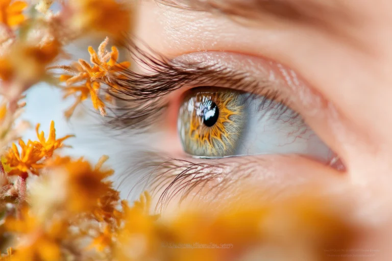 سميت زرقاء اليمامة لشدة زرقة عينيها واشتهرت بحدة بصرها. يقال أنها كانت تبصر على مسافة ثلاثة أيام بل و يقال أيضا أنها كانت ترى حتى الشعرة البيضاء في اللبن.