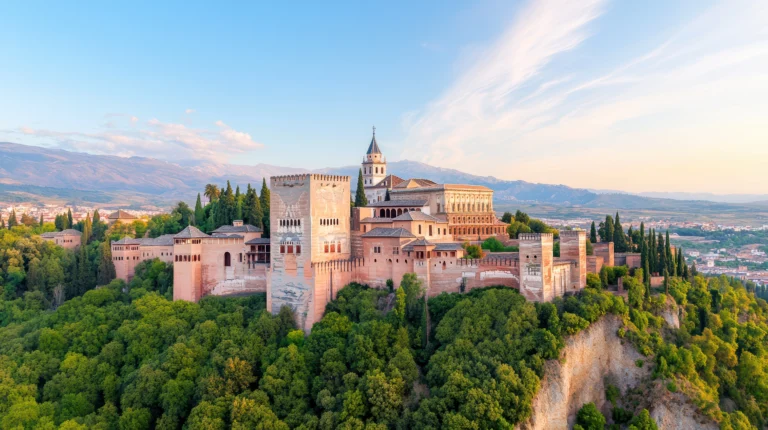 قصر الحمراء هو من أشهر معالم مدينة غرناطة الأسبانية ويعتبر أحد أعظم القصور الأثرية التي قام ببنائها "بنو الأحمر" حكام مدينة غرناطة الإسبانية