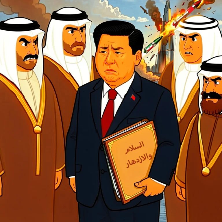 "تحليل علاقات الصين الثنائية الوهمية مع دول الخليج وإيران، وداعمها العسكري لإيران المثير للجدل."